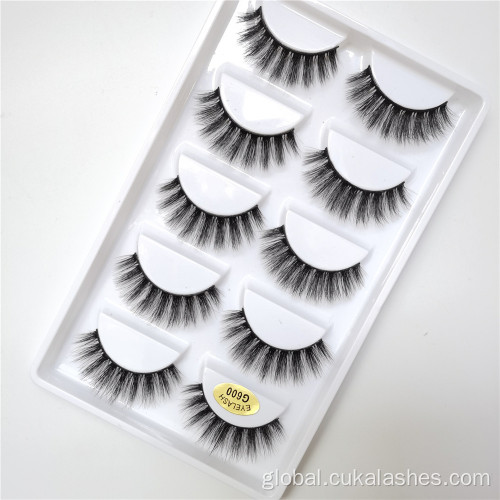 3d Fake Eyelashes 5 pairs lashes sets reuseable 3d fake eyelashes Supplier